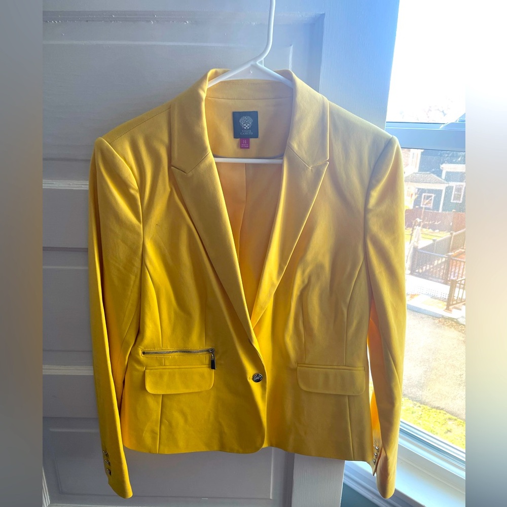 Vince Camuto Yellow Dress blazer